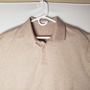 Peter Millar Beige Short Sleeve Golf Polo Large